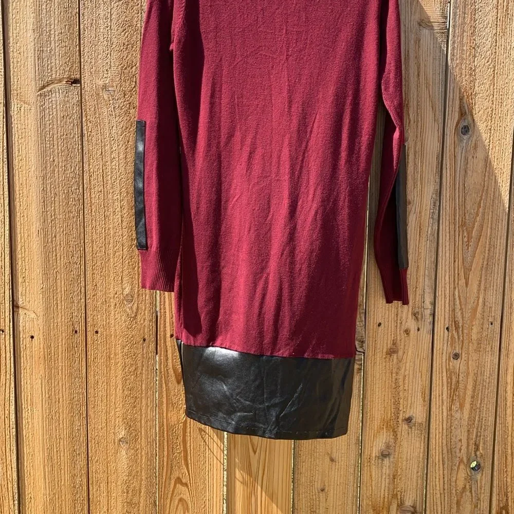 Take 50% OFF- Say What? Burgundy and Black Mini Dress, Size-XL - Picture 12 of 12